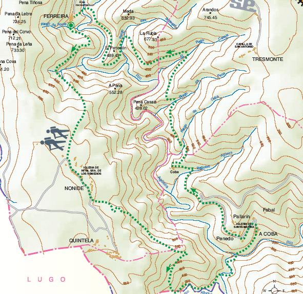 Mapa Ruta de A Coba