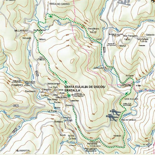 Mapa para la Ruta del Forcón de Ríos